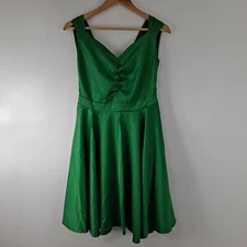 Cocktail Dress Green Ruched Medium Babeyond
