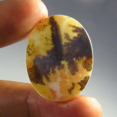 Oval Shazar Dendrite Cabochon 11ct 28x22m Original Edelstein SZ-03