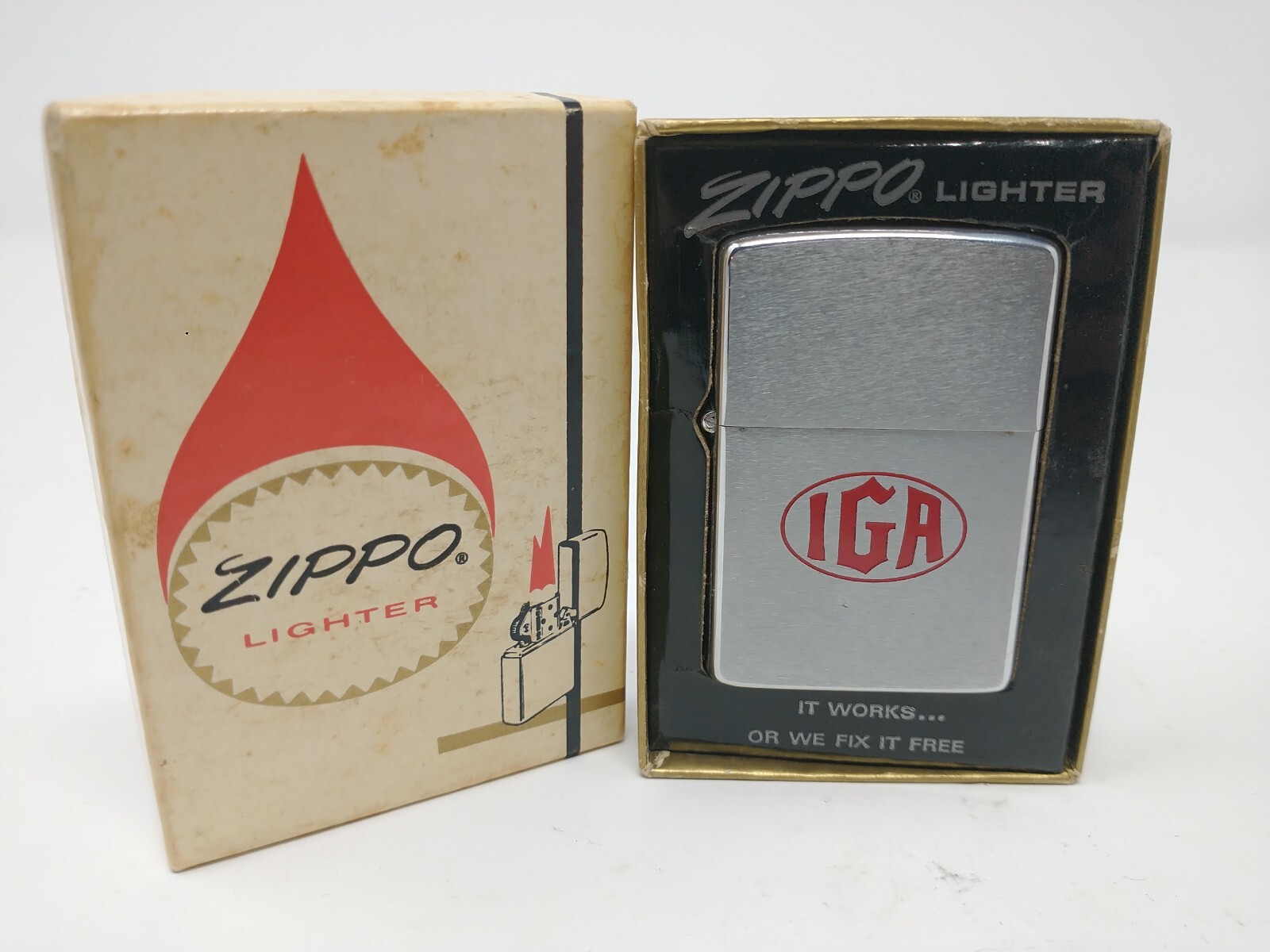 IGA Independent Grocers Alliance Zippo Lighter 1973 RARE with Box