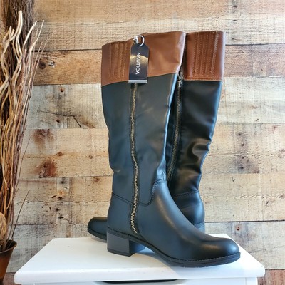 nautica black boots