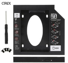 Second HDD Caddy 9.5mm 2.5" SATA Hard Drive Adapter For Laptop CD/DVD-ROM Bay