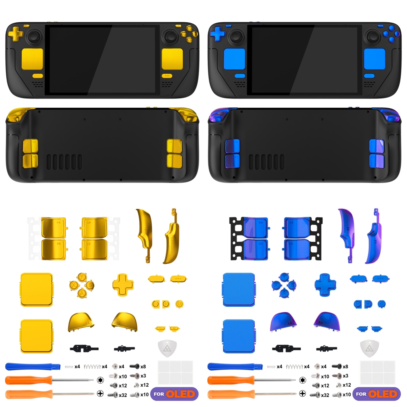 Replacement Full Set Buttons D-pad Triggers w/Tools for Steam Deck OLED Console