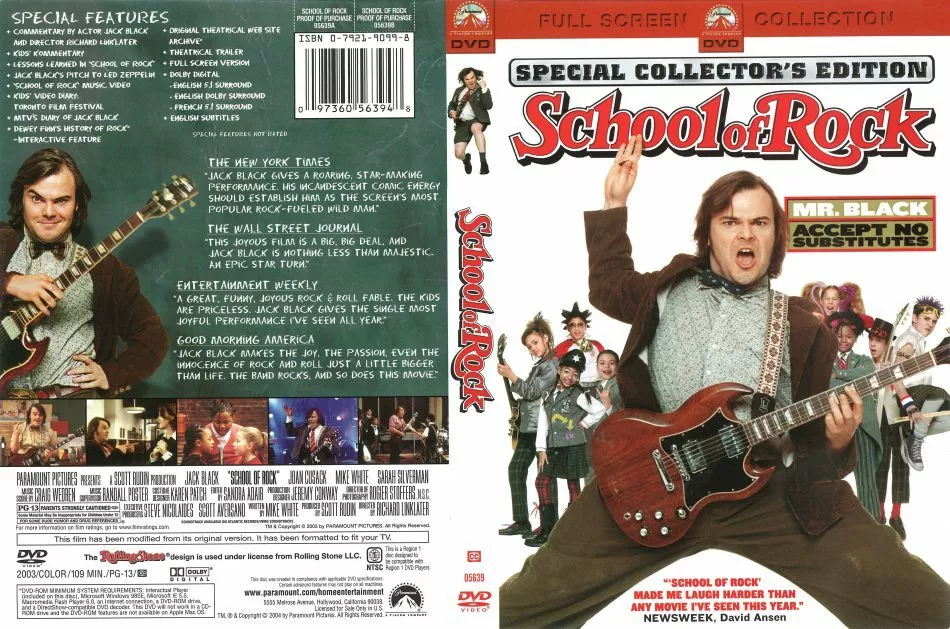 SCHOOL OF ROCK (DVD: Jack Black, Joan Cusack, Mike White) - NICE! Take a  L@@K! 97360563948