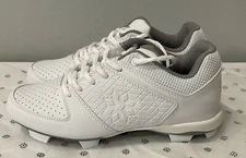 Ringor Youth Sz US 6Y - EU 38.5 UK 5 Rip-It Diamond Softball Cleat Shoes White