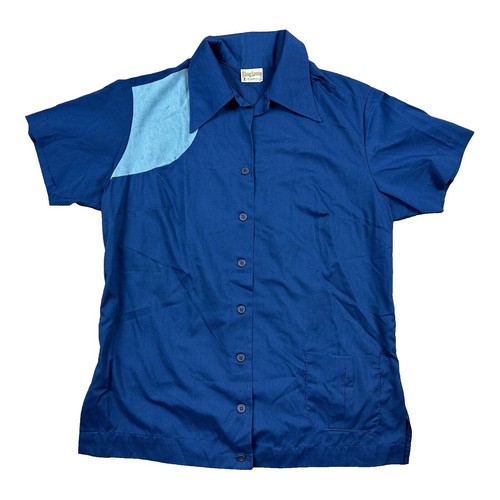 Used 1970'S King Louie back print open collar short-sleeved