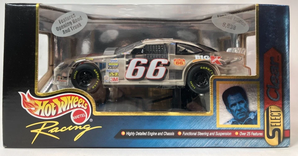 Lote de 2 Darrell Waltrip 1/24 Diecast NASCAR Hot Wheels Racing Select Clear #66 Foto 3 de 4