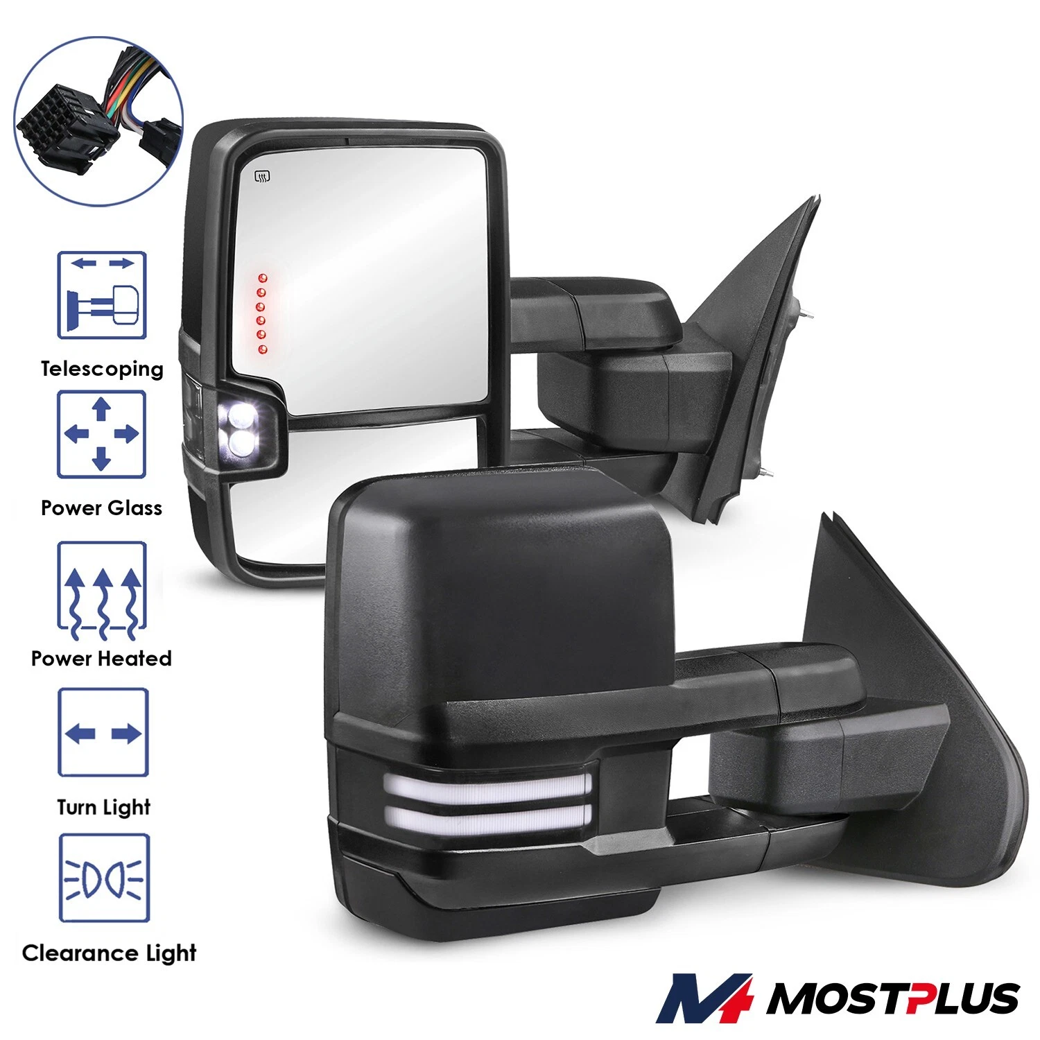 Power Heated Tow Mirrors w/ White Running Light For 2014-2018 Silverado Serria
Opens in a new window