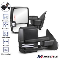 Power Heated Tow Mirrors W White Running Light For 2014-2018 Silverado Serria Power Heated Tow Mirrors W White Running Light For 2014-2018 Silverado Serria