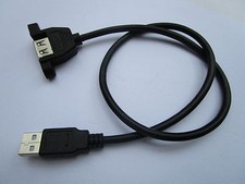 30 pcs Male to Female USB Extension Cable with Panel Mount Screw Hole 1.5m New