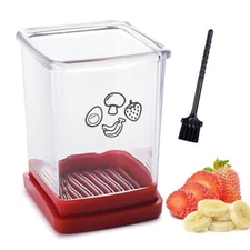 Fruit Speed Cup Slicer with Push Plate Egg Slicer Strawberry Banana Cutter Quick