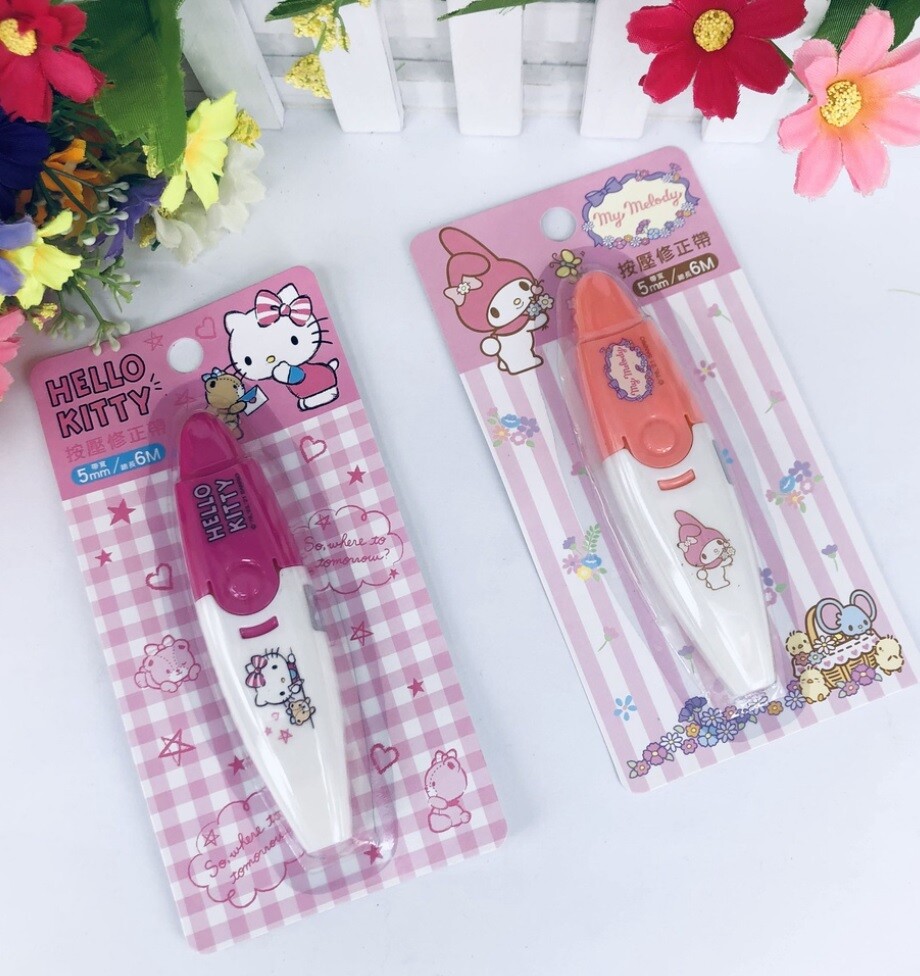 Cute Hello Kitty My Melody Correction Tape Clicker Sanrio