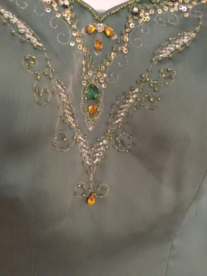  Alyce Designs Formal Social Cóctel Fiesta MOB Vestido Largo Verde azulado Talla 6/8 Foto 4 de 4