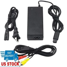 AC Adapter Power Supply & AV Cable Cord For Nintendo GameCube New GC Charger