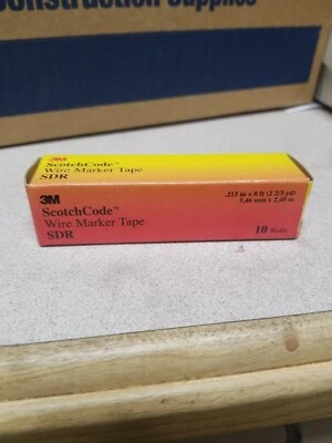 3M SDR-OR ScotchCode Wire Marker Tape Refill Roll, 10 Pack.