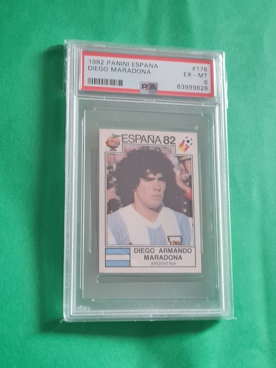 Sticker Maradona Panini Espana 82 #176 PSA 6 EX MT | eBay