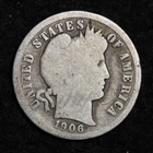 1906-O Silver Barber Dime GOOD FREE SHIPPING