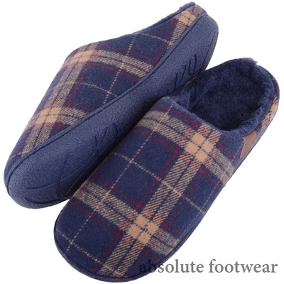 tartan mule slippers