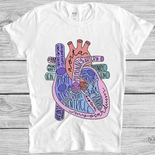 Anatomy of Heart Healthy Life Vegan Vegetarian Meme Music Gift Tee T Shirt M913