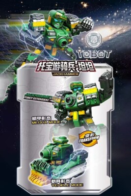 キングダムタロウ Tobot V GD Tank Green Jackhammer Transforming Vehicle Robot Figure