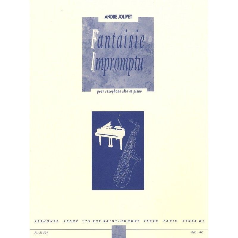 Andre Jolivet Fantasie Impromptu pour saxophone alto e piano
