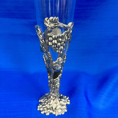Seagull Pewter Champagne Flutes Etain Zinn ~ Canada 1994 SET OF 2