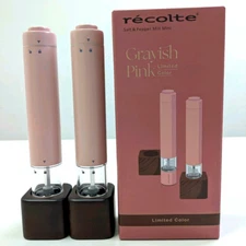 Recolte Salt & Pepper Mill Mini RMM-1 Set of 2 Grayish Pink 4 x AAA batteries