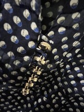 TORY BURCH 7 TORY BURCH GOLD BUTTON GORGEOUS FINE SILK CHIFFON WORK PARTY DRESS