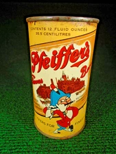 VERY NICE 1950's PFEIFFERS STEEL FLAT TOP BEER CAN OHIO STATE STAMP  (#0000-3)