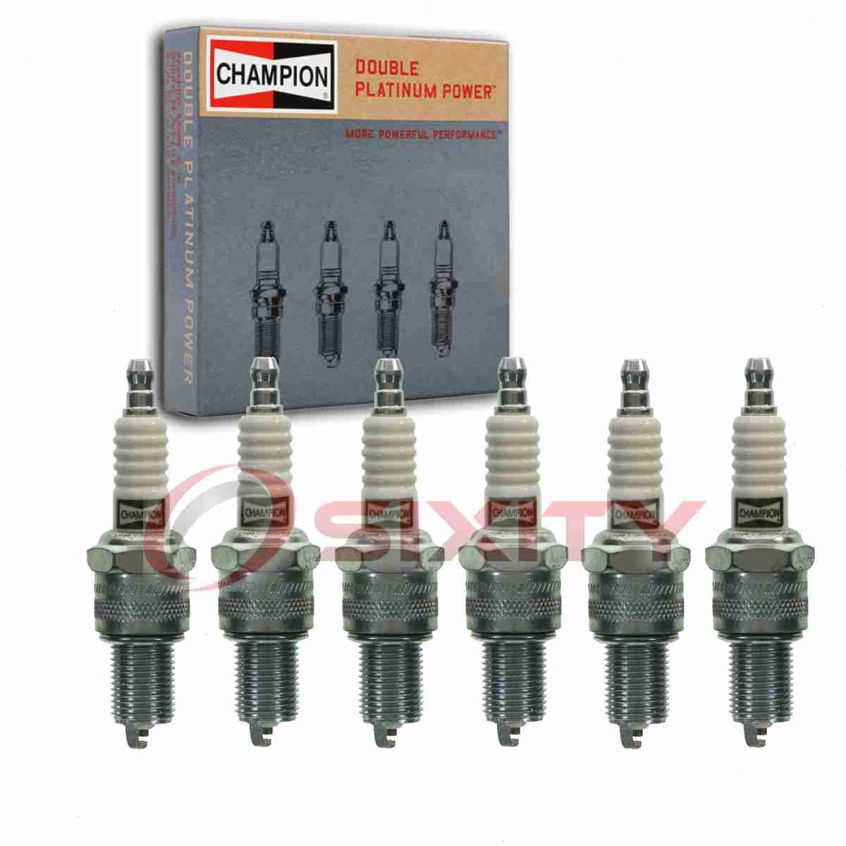 6 pc Champion Double Platinum Spark Plugs for 1967-1968 Mercedes-Benz 250SL qk