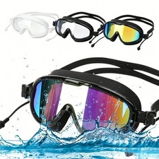 Swimming Goggles Adjustable Anti-Fog Glasses Diving Underwater Protection Adults