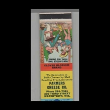 Matchbook Cover - Farmers Cheese Co. Watertown, WI