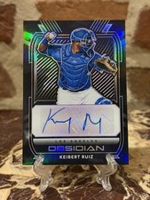 2021 Panini Chronicles Obsidian /99 Keibert Ruiz Auto Los Angeles Dodgers