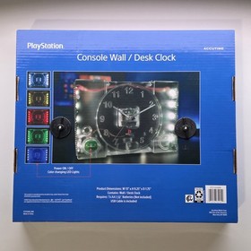 PlayStation PS1 Console Desktop or Wall Mount Clock With LED Lights