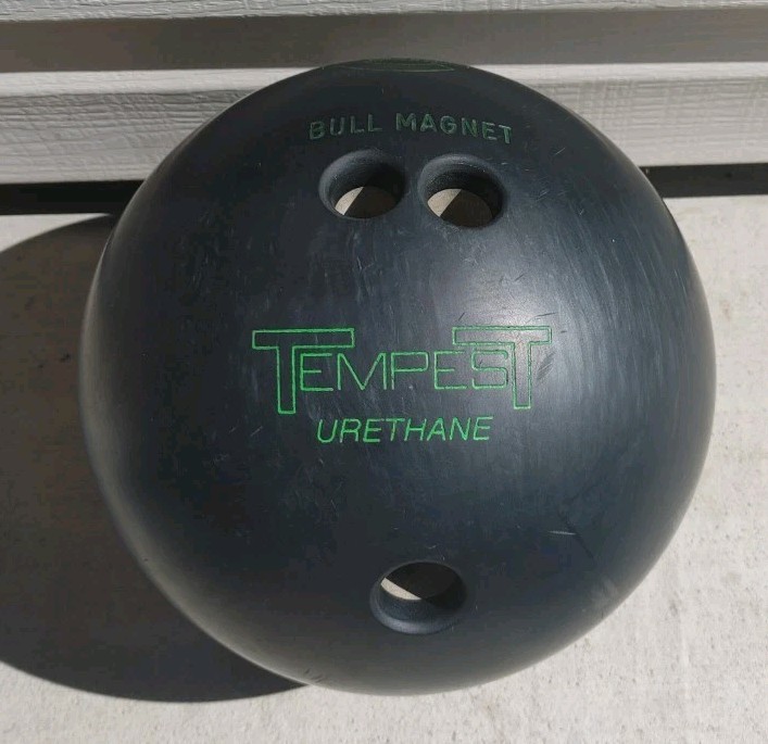 Vintage Ebonite Tempest Urethane 15lbs Bowling Ball Drilled 15 lb