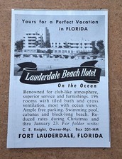 Vintage Lauderdale Beach Hotel Resort Fort Lauderdale Florida - 1960 Travel AD