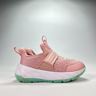 All In Motion Dillon Pink White Comfort Slip On Performance Sneakers Kids Size 6