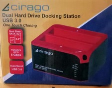 Cirago USB 3.0 SuperSpeed Dual Hard Drive Dock with One Touch Cloning CDD3000