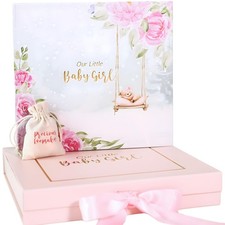 Luxury Baby Girl Memory Book Set   Keepsake Journal  Milestone Album from Pr...