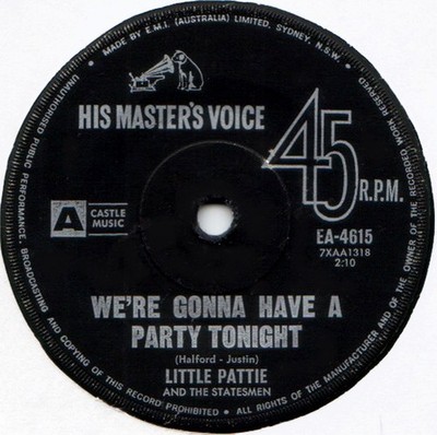 Little Pattie - We're Gonna Have A Party Tonight, 7'', (Vinyl)