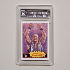 2021 Topps WWE Living Set #1 - Stone Cold Steve Austin - SP /5521 HGA 10 POP 1