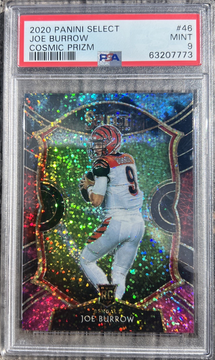 2020 Panini Select - Concourse Joe Burrow #46 Cosmic Prizm (RC)