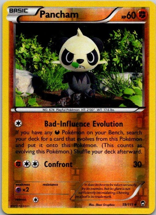 Pancham (59) 59/111 Reverse Holo Uncommon XY - Furious Fists LP