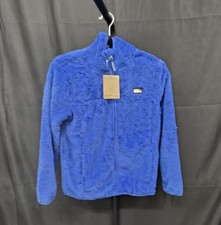 Eddie Bauer Unisex Kids High Pile Sherpa Zip Hooded Jacket Ink Blue M