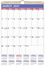 2027 Wall Calendar - 2027 Calendar, Jan 2027 - Dec 2027, 12    X 17  Large, 12 Mo