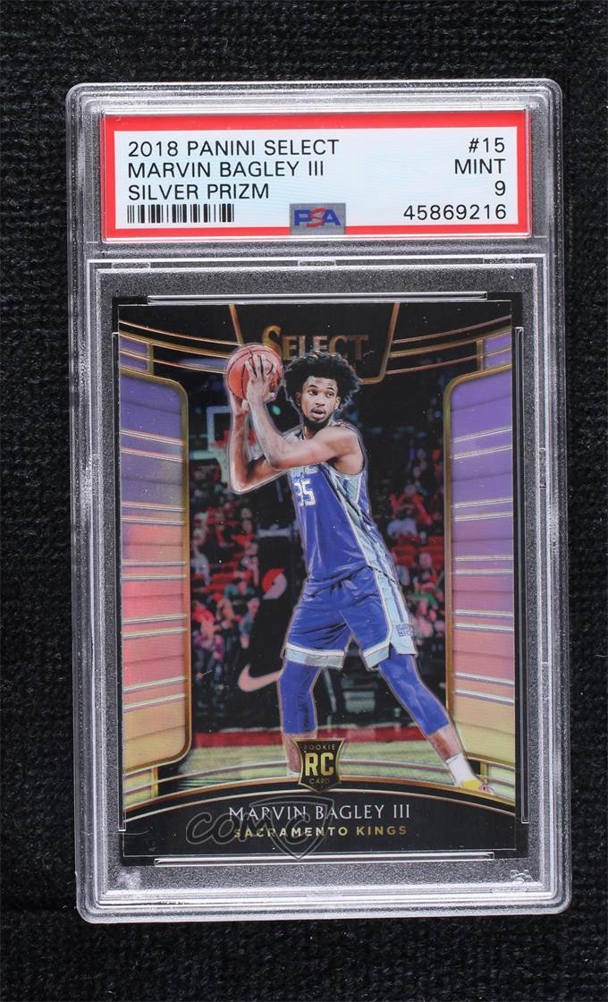 2018 Panini Select Concourse Silver Prizm Marvin Bagley III #15 PSA 9 MINT 6zg