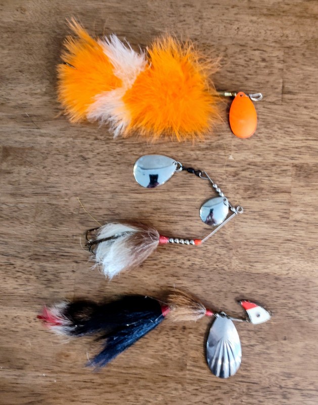 Three Vintage Muskie Spinnerbaits