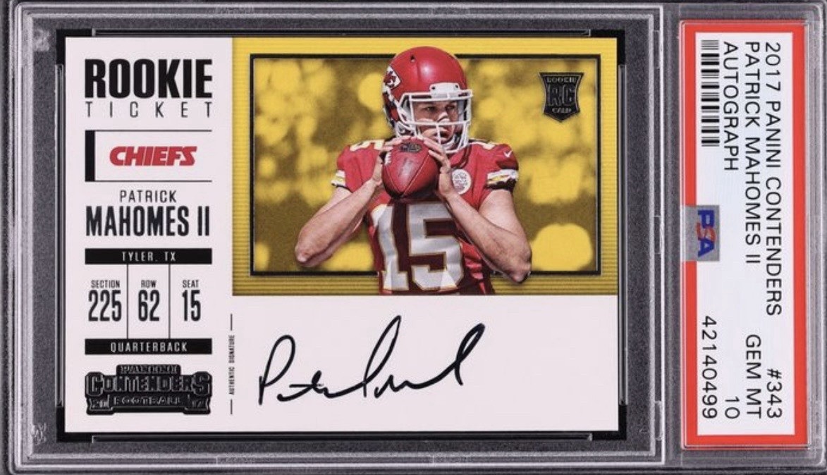 2017 Panini Contenders - Rookie Ticket RPS Patrick Mahomes II #303 PSA 10 Auto