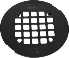 Oatey Universal 4-1/4 in. Round Snap-Tite Shower Strainer, Matte Black