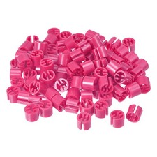 150pcs Clothes Hanger Markers Blank Tags Fit 3.5mm Rod Garment Rose Red