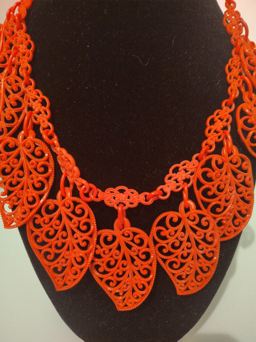 Vintage Celluloid Statement Necklace - image 2